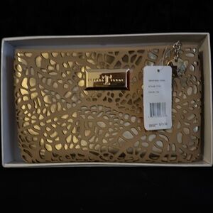 Gold clutch purse